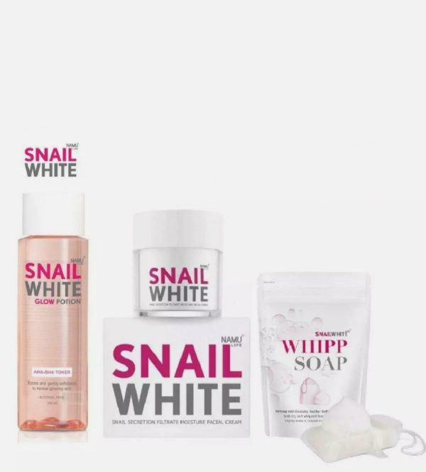 Namu Life Snail white Facial Cream Glow Potion AHA BHA Toner And Whipp Soap