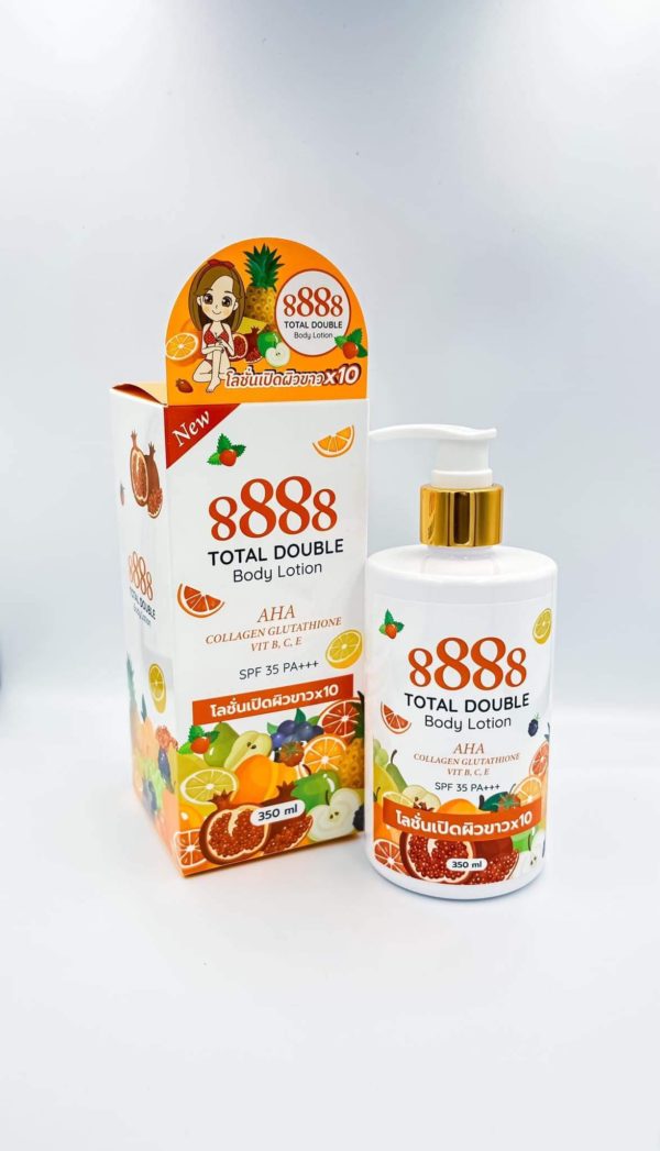 8888 Total Double Body Lotion AHA Collagen Glutathione Vit B, C, E SPF 35 PA+++