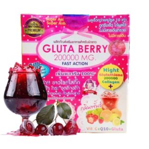 GLUTA BERRY  200000 mg Drink Punch Whitening Skin Fast action